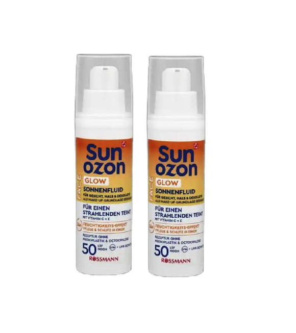 2xPack Sunozon Sun Fluid Glow SPF 50 - 100 ml