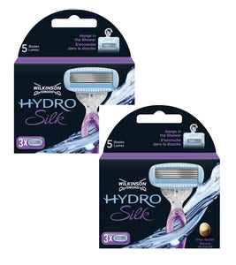 2xPack WILKINSON Hydro Silk Razor Blades - 6 Pcs