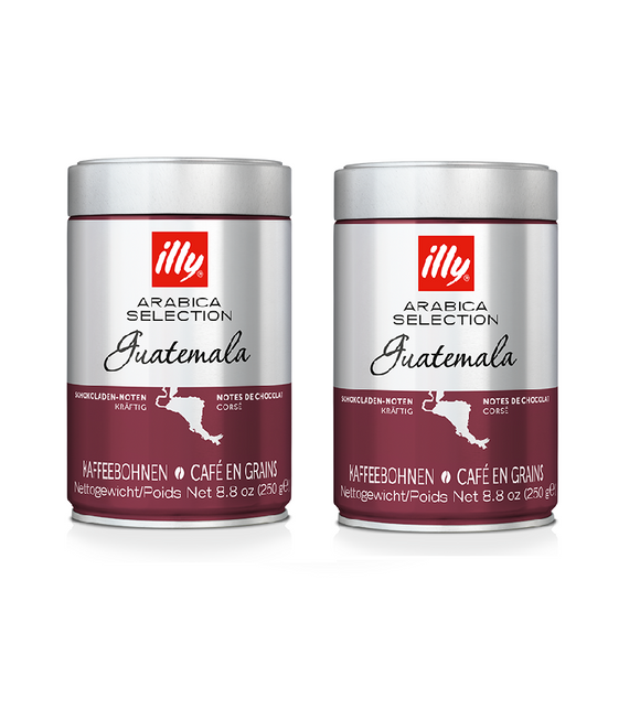 2xPack ILLY Cans of Arabica Selection Espresso Beans from Guatemala- 500 g