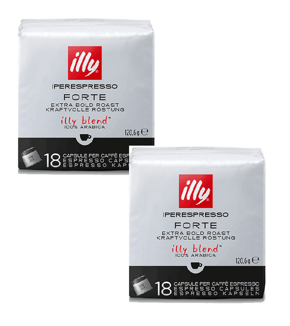2xPacks ILLY Iperespresso Forte Full-Bodied Roasted Coffee Capsules - 36 Capsules