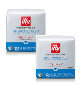 2xPacks ILLY Iperespresso Decaffeinated Roasted Coffee Capsules - 36 Capsules