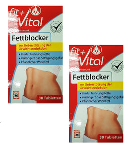 2xPack Fit + Vital Weight Loss Fat Blocker Tablets - 60 Tablets