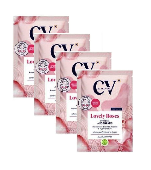 4xPack CV (CadeaVera) Lovely Roses Hydrogel Eye Pads - 8 Pcs