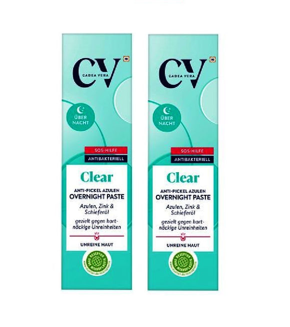 2xPack CV (CadeaVera) Clear Anti-pimple Azulene Overnight Paste - 30 ml