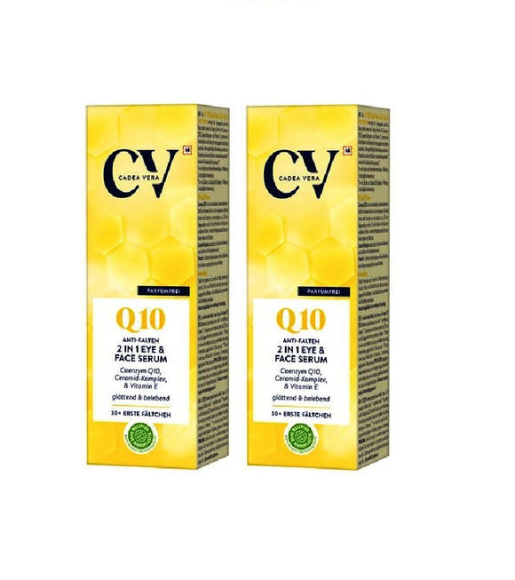 2xPack CV (CadeaVera) Q10 Anti-Wrinkle 2in1 Eye & Face Serum - 60 ml