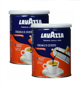 2xPack LAVAZZA Coffee Crema e Gusto, Ground Coffee Cans - 500 g