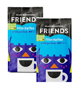2xPack BEANS BROTHERS FRIENDS from Tchibo - Mild Filter Coffee - 500 g