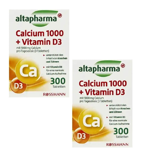 2x Packs Altapharma Calcium plus Vitamin D3  - 600 Tablets