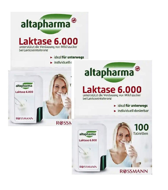 2xPack Altapharma Lactase 6000 - 200 Mini Tablets