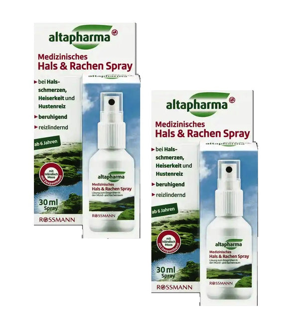 2xPack Altapharma Medicated Throat Spray - 60 ml
