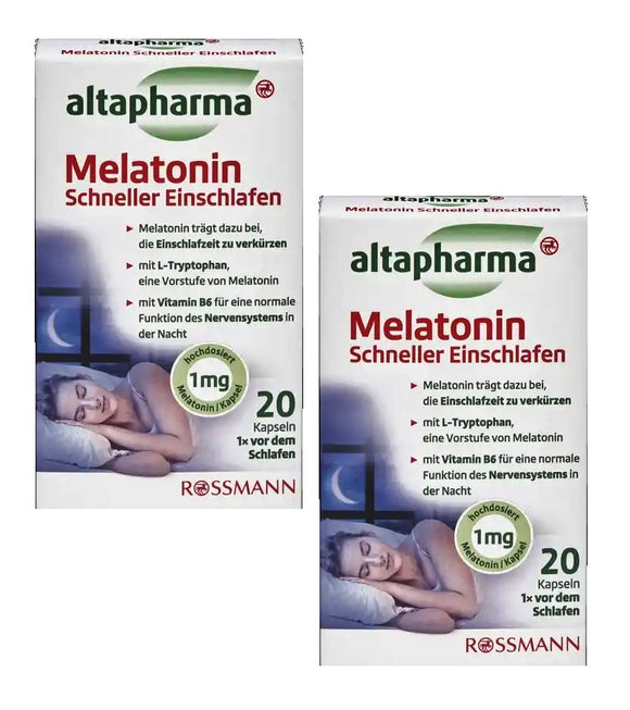 2xPacks Altapharma Melatonin Fall Asleep Faster - 40 Capsules