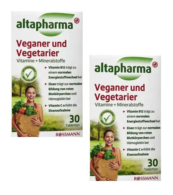2xPacks Altapharma Vegan and Vegetarian Vitamins + Minerals - 60 Tablets
