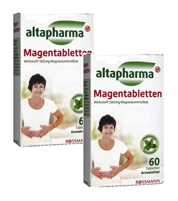 2xPack Altapharma Stomach Tablets; Active Ingredient: 500 mg Magnesium Trisilicate - 120 Pieces
