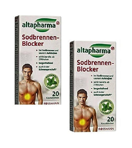 2xPacks Altapharma Heartburn Blocker Chewable Tablets - 40 pieces