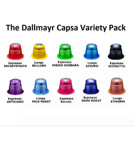 DALLMAYR Capsa  Variety Pack NESPRESSO Compatible Coffee CAPSULES  - 100 CAPSULES