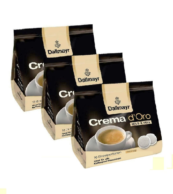 3xPacks Dallmayr d'Oro Mild and Fine Coffee Pads - 48 Pads