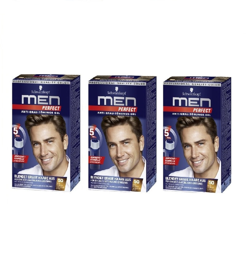Gel Colorant Anti-gris Schwarzkopf Men Perfect - Noir Naturel N°70 - Pour Hommes