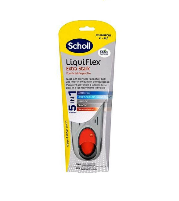 Scholl Liqui Flex Everyday Insole Extra Strong Pads - EU Size 41 - 46.5