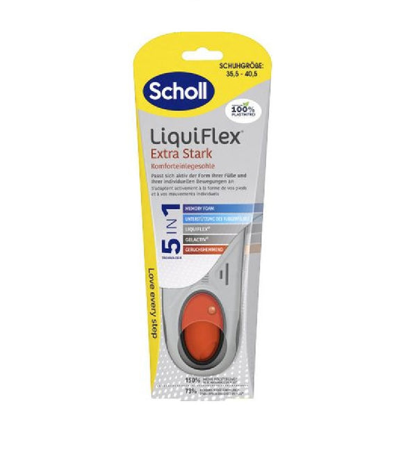 Scholl Liqui Flex Everyday Insole Extra Strong Pads - EU Size 35.5 - 40.5
