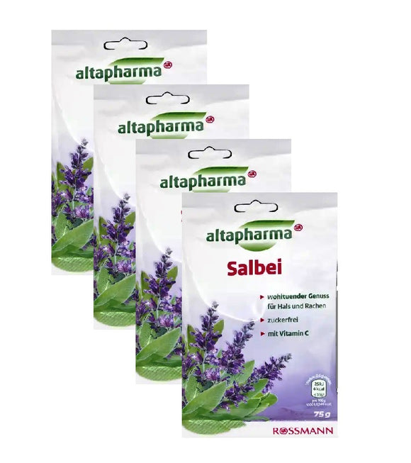 4xPack Altapharma Sage Candies with Vitamin C Sugar-Free - 120 Pcs