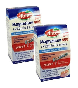 2xPack ABTEI Magnesium 400+Vitamin B Complex - 40 Pcs