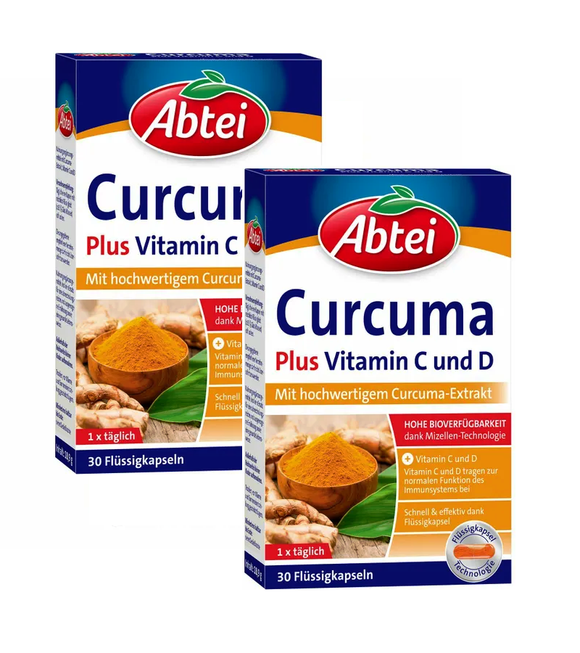 2xPack ABTEI Curcuma Plus Vitamin C&D - 60 Capsules