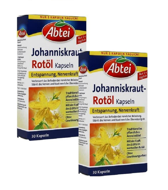 2xPack Abtei St. John's Wort Red Oil Capsules - 60 Pieces