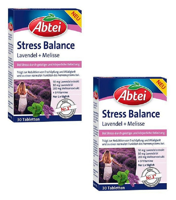2xPack Abtei Stress Balance with Lavendar and Lemon Balm - 60 Tablets