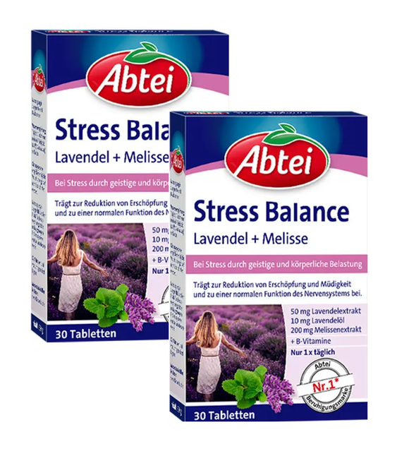 2xPack ABTEI Stress Balance Lavender + Lemon Balm - 60 Tablets