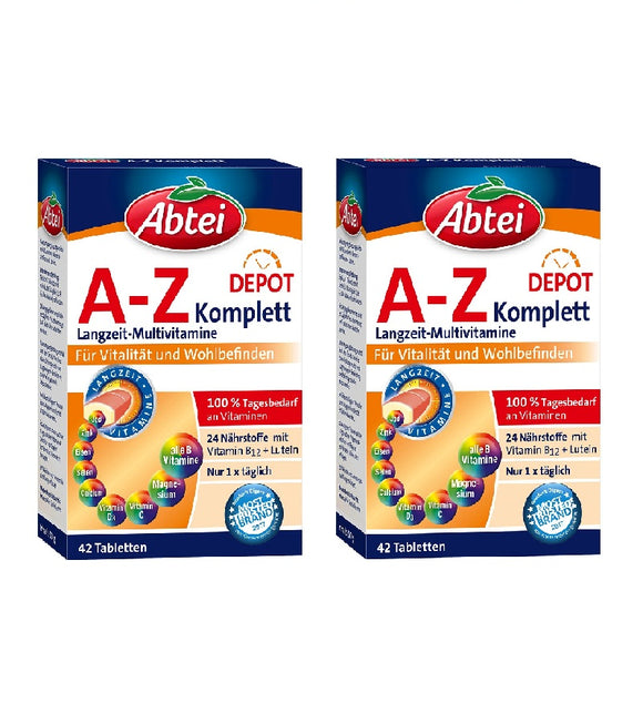 2x Packs ABTEI A-Z Depot Complete Multi-Vitamins, Minerals - 84 Tablets
