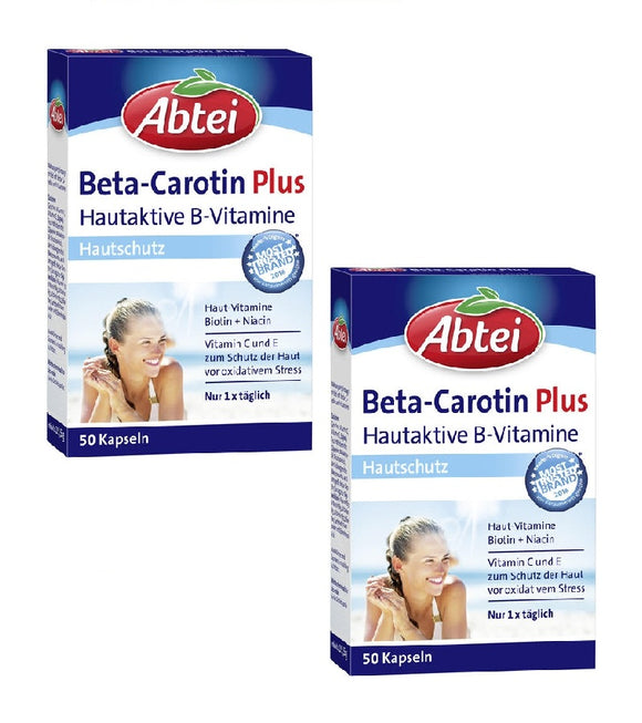 2x Packs ABTEI Beta Carotene Plus Capsules - For Healthy Beautiful Skin - Eurodeal.shop