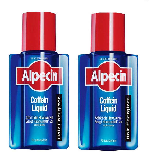 2xPacks Alpecin Caffeine Liquid Hair Energizer Shampoo - 400 ml