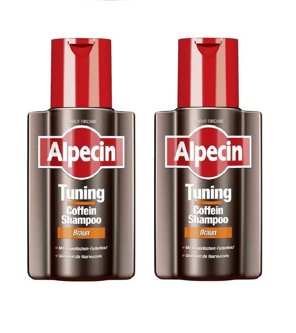 2xPack Alpecin Tuning Caffeine Shampoo Brown - 400 ml