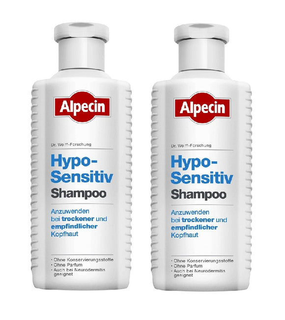 2xPacks Alpecin Shampoo Hypo-Sensitive for Sensitive Scalps - 500 ml