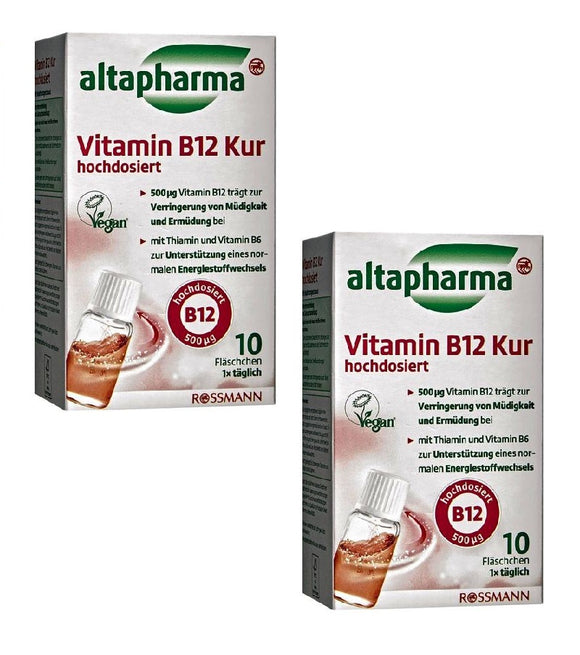 2xPack Altapharma Vitamin B12 Cure Drinking Bottles - Vitamin B+Amino - 20 bottles