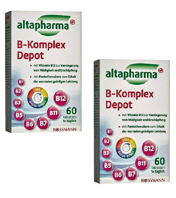 2x Packs Altapharma Vitamin B Complex Depot Tablets 15g - 120 Tablets