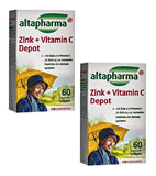 2xPack Altapharma Zinc+Vitamin C Depot Dietary Supplement 120 Capsules
