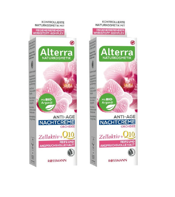 2xPack Alterra Organic Orchd Anti-Age Night Cream - 100 ml