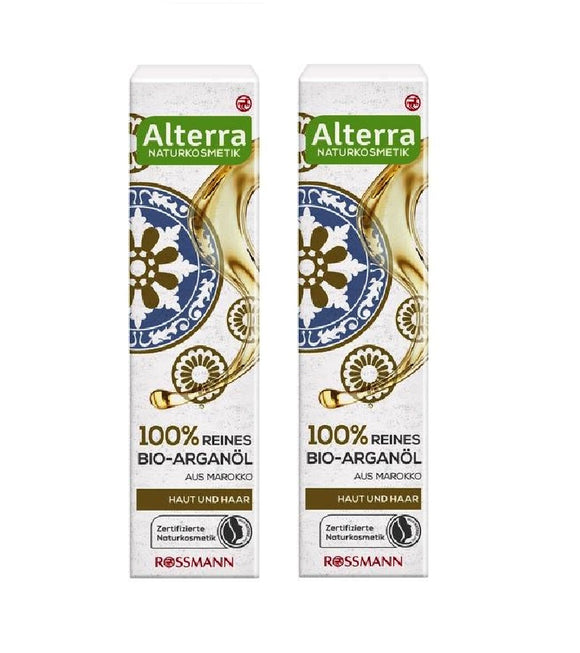 2xPack Alterra Organic 100% Pure Argan Oil  - 60 ml