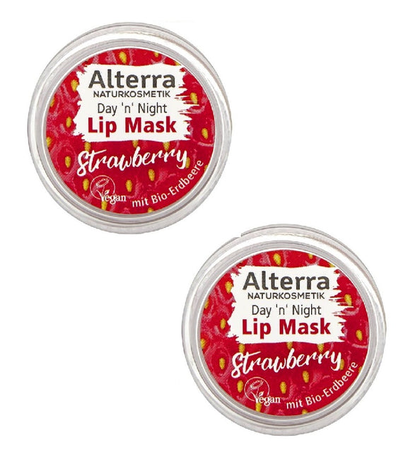 2xPack Alterra Day 'n' Night Lip Mask 01 Strawberry - 12 g