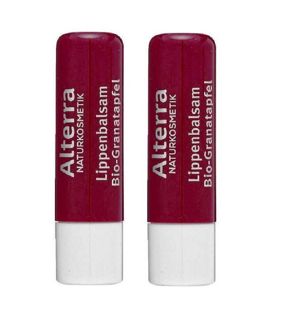 2xPack Alterra Organic Pomegranate Lip Balm - 10 g