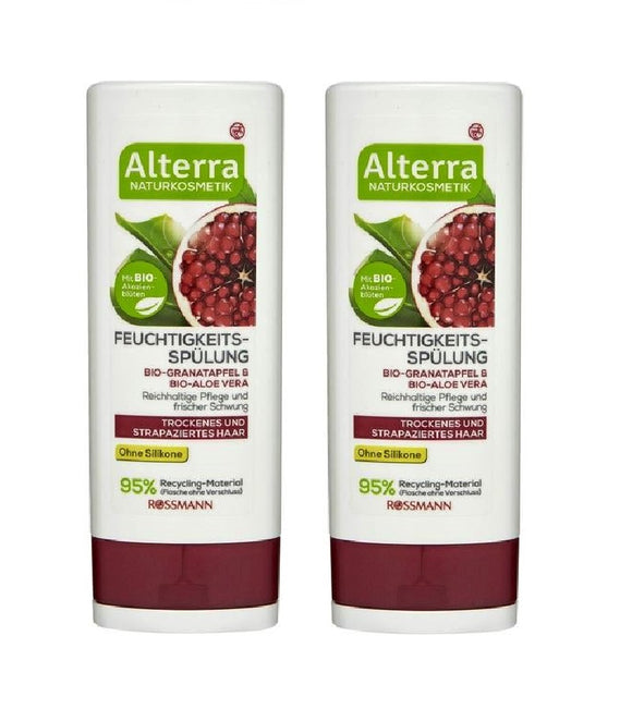 2xPack Alterra Organic Pomegranate & Aloe Vera Moisturizing Conditioner - 400 ml