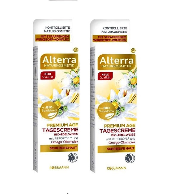 2xPack Alterra Premium Age Organic Edelweiss Day Cream - 100 ml