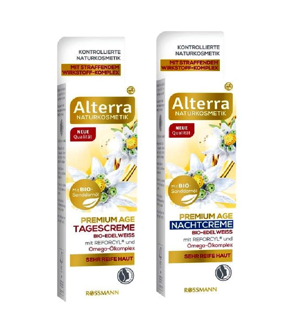 Alterra Premium Age Organic Edelweiss Day & Night Cream Set - 100 ml