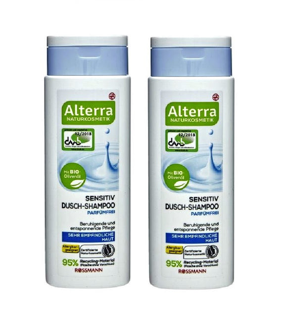 2xPack Alterra Sensitive Shower Shampoo, Fragrance-free - 500 ml