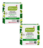 2xPack Alterra Organic Bergamot & Olive Solid Shampoo - 120 g