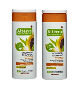 2xPack Alterra Organic Papaya and Bamboo Volume Shampoo - 400 ml