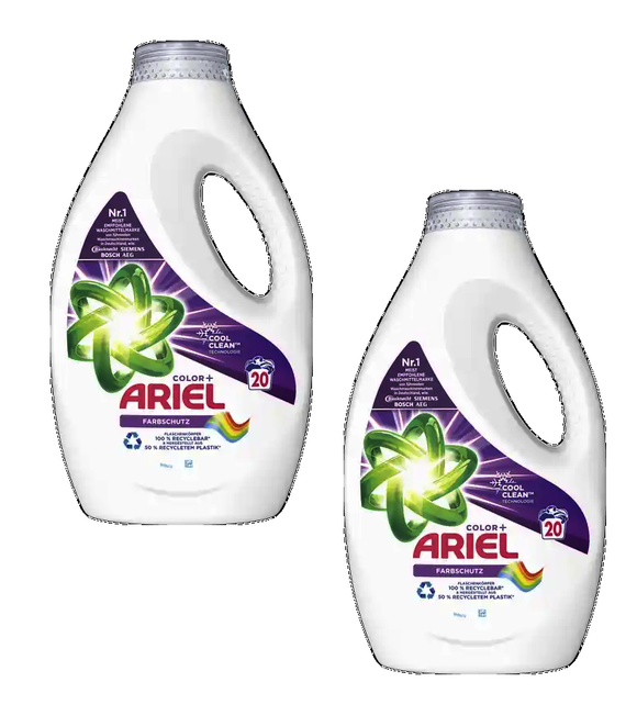 2xPack ARIEL Color+ Color Detergent Liquid - 40 WL