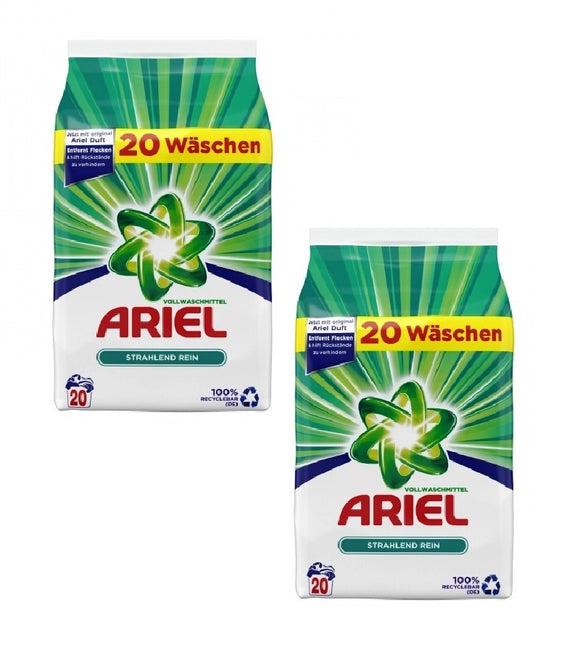 2xPack ARIEL Laundry Detergent Powder Regular - 40 WL