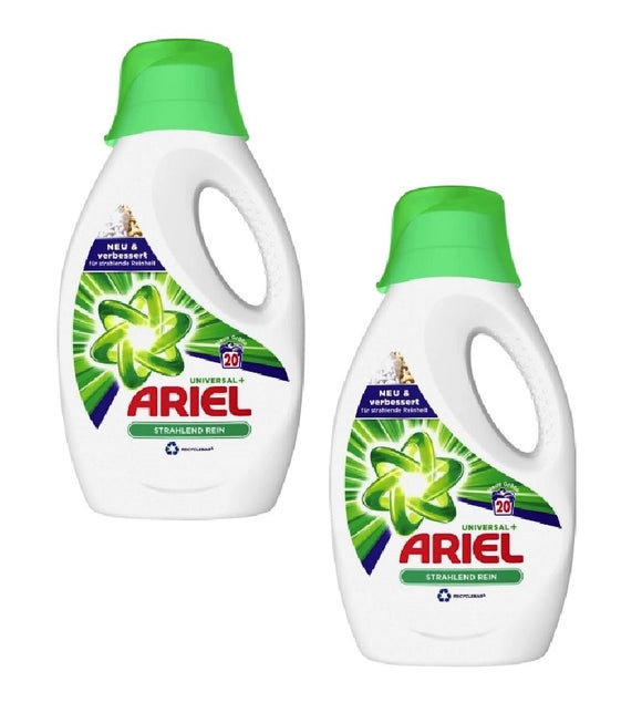 2xPack ARIEL Universal+ Radiantly Pure Heavy Duty Liquid Detergent - 40 WL